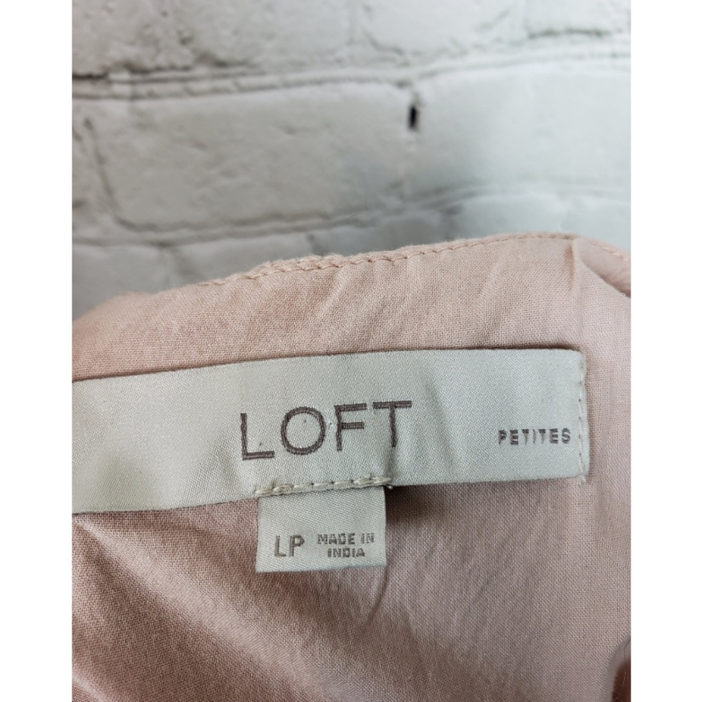 Loft Pink Eyelet Dress Size LP - Picture 5 of 6